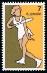 Stamp of Australia » Commonwealth of Australia 1974 Tennis 7c mint n.h. with variety light brown omitted