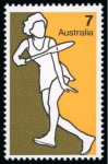 Stamp of Australia » Commonwealth of Australia 1974 Tennis 7c mint n.h. with variety light brown omitted
