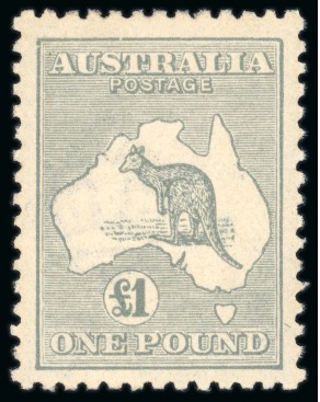 Stamp of Australia » Commonwealth of Australia 1923-24 £1 Grey, die IIB, lightly mounted mint