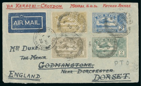 Stamp of India » 1855-1946 De La Rue and later Crown Colony Issues Airmail. 1930 Imperial Airways City of Washington crash