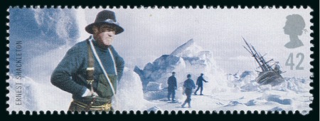 Stamp of Great Britain » Queen Elizabeth II 2003 Extreme Endeavours (British Explorers) complete set of 6 trials with head and value in silver instead of gold