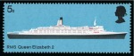 Stamp of Great Britain » Queen Elizabeth II 969 5d. British Ships R.M.S. Queen Elizabeth II, variety black (Queens head value hull and inscription) omitted
