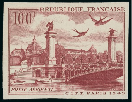Stamp of France » Poste Aérienne 1949, Vue de Paris Congrès International de Télégraphie