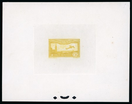 Stamp of France » Poste Aérienne 1930-31, Épreuve d'atelier en jaune d'or du timbre