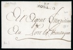 Stamp of Colonies françaises » Monaco 1794, An 3, Marque postale "85/MONACO" sur lettre écrite