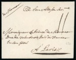 Stamp of Colonies françaises » Monaco 1750 (probable), "DE MONACO" manuscrit sur lettre sans