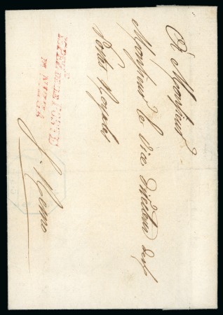 Stamp of Auction catalogues Cachet de franchise "ISPEZe DELLE POSTE DI NIZZA" sur