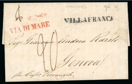 Stamp of Auction catalogues 1837, Lettre de Gibraltar datée du 3 novembre pour