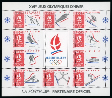 Stamp of France » Blocs et Feuillets 1992, Bloc-feuillet Y&T n°14 ** Jeux Olympiques d'hiver