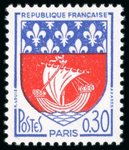Stamp of France » Émissions à partir de 1900 1962-65, Petite étude sur Armoirie de la ville de