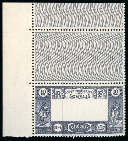 Stamp of Colonies françaises » Côtes des Somalis 1938,  Vue de Djibouti timbre en coin de feuille de
