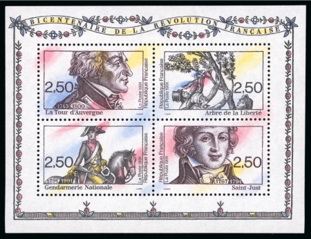 Stamp of France » Blocs et Feuillets 1991, Bloc-Feuillet Y&T BF 13 Bicentenaire Révolution