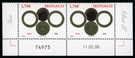 Stamp of Colonies françaises » Monaco 2008, Étude de 36 variétés sur timbres Pièces de
