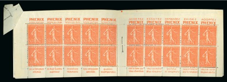 Stamp of France » Carnets 1924-32, Carnet Semeuse lignée 50 centimes orange