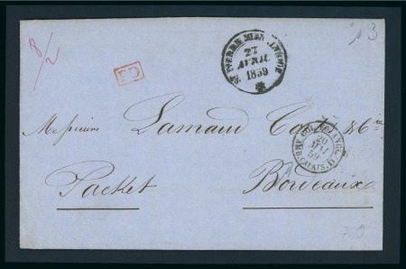 Stamp of Colonies françaises » Colonies Francaise Collections et Lots 1847-1971, Boîte avec plus de 105 lettres des anciennes