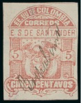 Stamp of Colombia » States - Santander 1886 Second Issue group of 24 stamps displaying 16 different cancellations