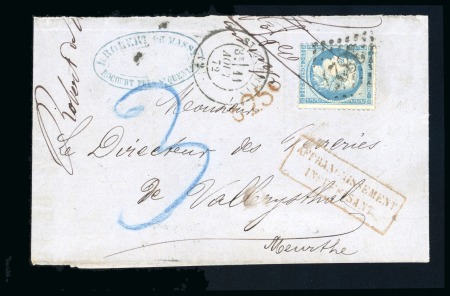 Stamp of France » Alsace-Lorraine 1872-75, Collection exceptionnelle de 10 lettres et