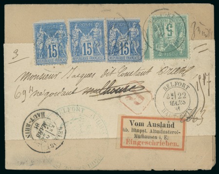 Stamp of France » Type Sage 1876-1900 1881, Imprimé sous bande affranchissement Type Sage,