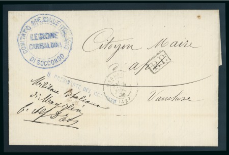 Stamp of France » Guerre de 1870-1871 1870, Lettre pour Apt (Vaucluse) avec cachet de franchise