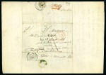 Stamp of France 1849, Archive de 4 lettres escadre de la Méditerranée,