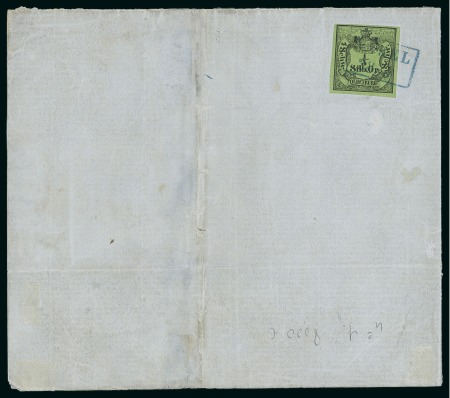 Stamp of German States » Oldenburg 1852 1/3sgr on printed circular
