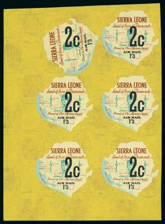 Stamp of Sierra Leone 1964 Map World's Fair and John F. Kennedy series specialised group of errors and varieties