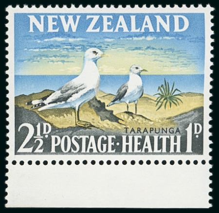 Stamp of New Zealand 1964 Health Stamps (Birds) 2 1/2d+1d with variety red omitted