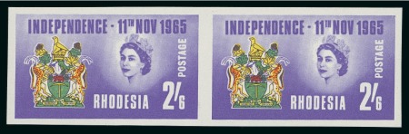 Stamp of Rhodesia 1965 Independence 2s6d mint n.h. imperforate pair