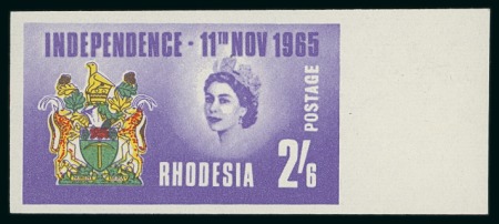 Stamp of Rhodesia 1965 Independence 2s6d mint n.h. imperforate right marginal single