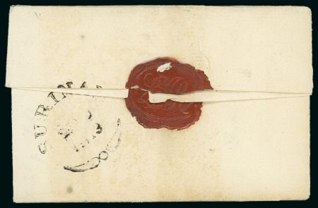 Stamp of British Empire General Collections and Lots 1813, Group of five West Indies pre-stamp entires from Surinam, British Guiana, Barbados, etc.