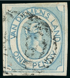 Stamp of Australia » Tasmania 1853-54 1d pale blue used