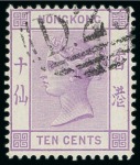 Stamp of Hong Kong » British Post Offices in China 1880 10c on 12c blue and 1882-96 10c dull mauve with "D29" numerals of Hankow