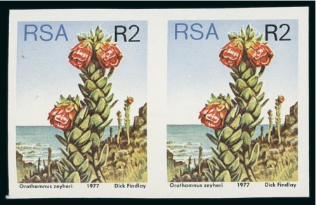 Stamp of South Africa » Union & Republic of South Africa 1977 Flora 2R mint n.h. imperforate pair