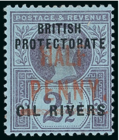 Stamp of Nigerias » Niger Coast Protectorate 1893 Old Calabar Surcharges group (5)
