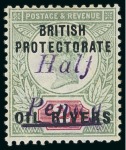 Stamp of Nigerias » Niger Coast Protectorate 1893 Old Calabar Surcharges on 2d group (5)