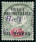 Stamp of Nigerias » Niger Coast Protectorate 1893 Old Calabar Surcharges on 2d group (5)