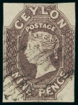 Stamp of Large Lots and Collections Ceylon: 1857-66, Attractive selection of 57 mint & used Chalon Heads