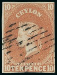 Stamp of Large Lots and Collections Ceylon: 1857-66, Attractive selection of 57 mint & used Chalon Heads