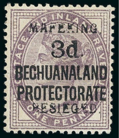 Stamp of South Africa » Mafeking 1900 3d on 1d serif surcharge, and 3d on 1d sans-serif surcharge, both unused