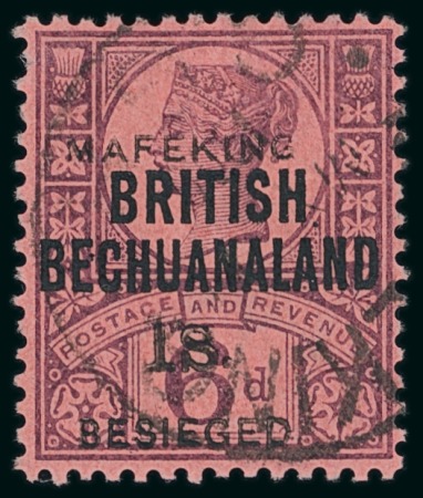 Stamp of South Africa » Mafeking 1900 1s on 6d British Bechuanaland, used