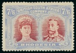 Stamp of Rhodesia 1910-13 Double Heads perf. 14 group, mostly mint (23)