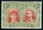 Stamp of Rhodesia 1910-13 Double Heads perf. 14 group, mostly mint (23)