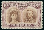 Stamp of Rhodesia 1910-13 Double Heads perf. 14 group, mostly mint (23)