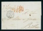 Stamp of France 1846-1881, Lot de 3 lettres, 1846 pli pour Bilbao avec