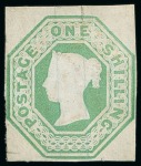 Stamp of Great Britain » 1847-54 Embossed 1847-54 1s Pale Green mint o.g. plus used 10d and 6d