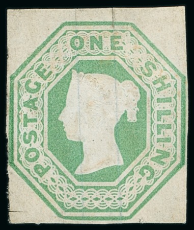 Stamp of Great Britain » 1847-54 Embossed 1847-54 1s Pale Green mint o.g. plus used 10d and 6d