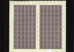 Stamp of Egypt » 1936-1952 King Farouk Definitives  » Issued Stamps 1937-46 Young Farouk: 210m. booklet: 15m brown-purple, complete mint nh sheet of 120 printed for booklets with control A/38