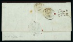 Stamp of Seychelles » Prestamp Postal History 1854 (16 June) Single rate entire from Mahé to Rome, prepaid 1s to Alexandria