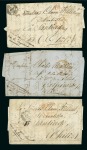 Stamp of Chile 1849-53. Correspondence comprising 15 incoming entire letters