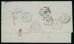 Stamp of Italian States » Sardinia 1857-61. Two covers to France bearing well margined